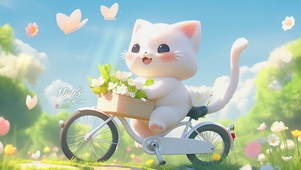治愈 骑行萌猫