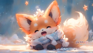 可爱小雪狐