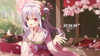 4k 可爱樱花少女