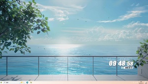 海景树木桌面主题