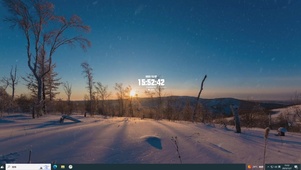 雪山日落主题