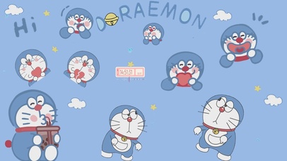 可爱的卡通叮当猫