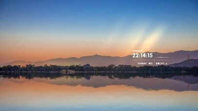 4K 唯美日落昆明湖