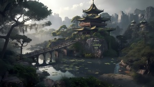 唯美治愈国风建筑