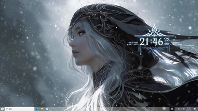 4k白色长发女孩