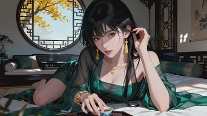 清纯古风轻纱长腿美人