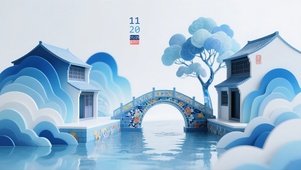 极致梦幻 琉璃蓝 水镇