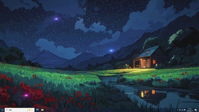 落樱满川-桌面主题