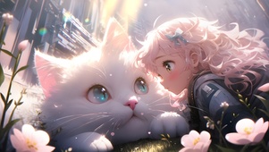 猫咪和小女孩