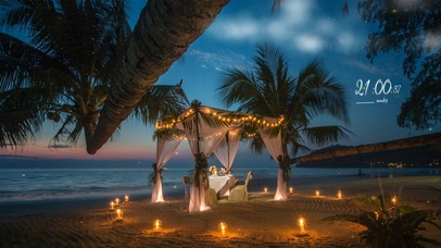 浪漫海边烛光晚餐