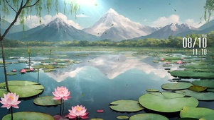 清新荷花