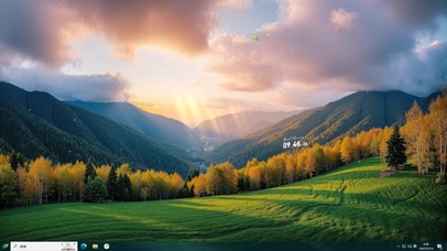 春天高山日出主题