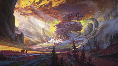 唯美古风落叶森林溪流