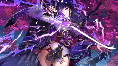 落花中的雷电将军