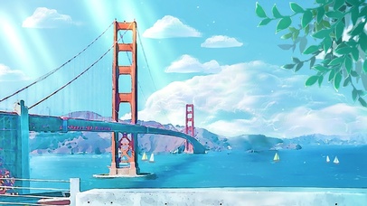 从桥下驶过的帆船