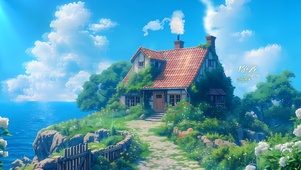 清新海边小屋