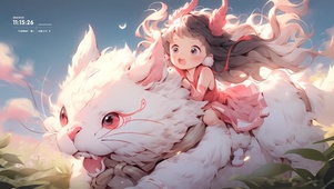 骑兔子的小孩