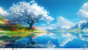 湖畔梨花