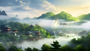 青葱云雾大山
