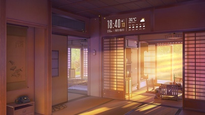 4K日式温馨卧室客厅（黄昏）