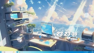 蓝天白云景桌面主题