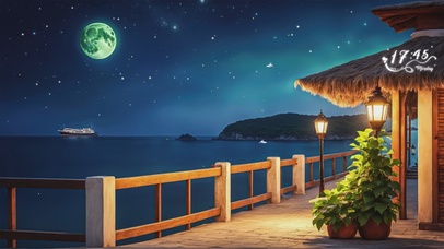 宁静的海边风景