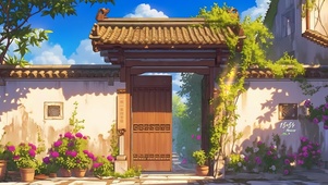 院墙外的鲜花