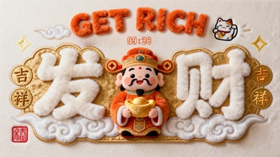 毛毡治愈 送财萌财神~