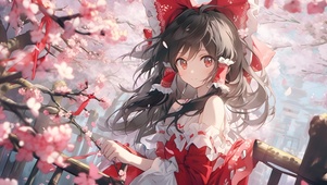 4K 博丽灵梦 樱花