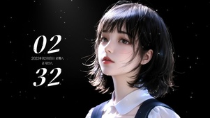 治愈短发女孩