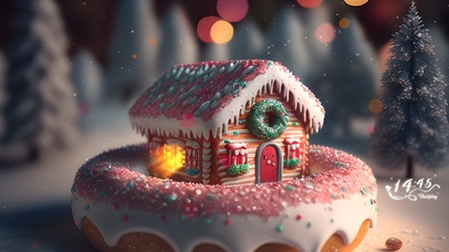 清新 甜甜圈小屋