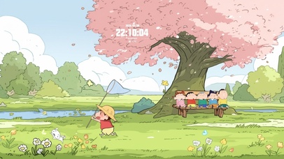 樱花树下的小新