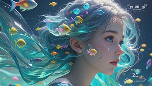 水下美女头像