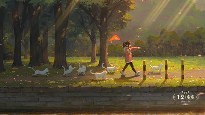 4K唯美治愈森林少女