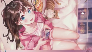 4K 美腿动漫美少女玩游戏