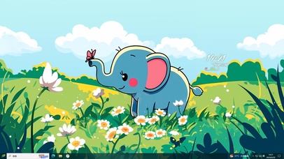 可爱小象没烦恼