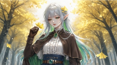 银杏树下的精灵