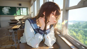 唯美教室少女