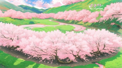 4K唯美清新桃花绿地