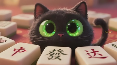 可爱發达小黑猫