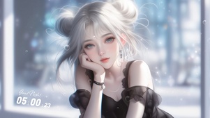 发呆萝莉少女