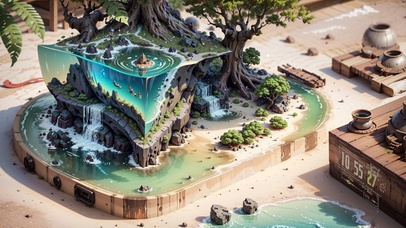 4K唯美森林瀑布