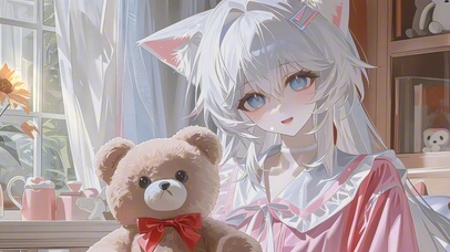 清晨睡衣兽耳女孩