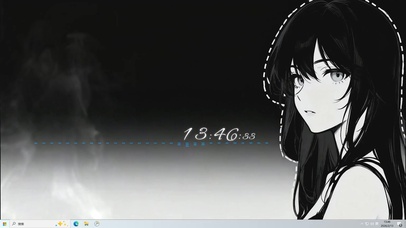 黑白女孩头像壁纸