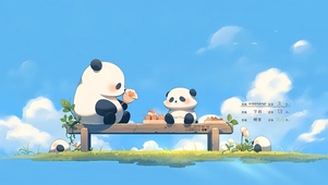 熊猫的春日梦境
