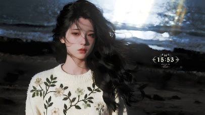 夜幕吞噬忧郁少女	