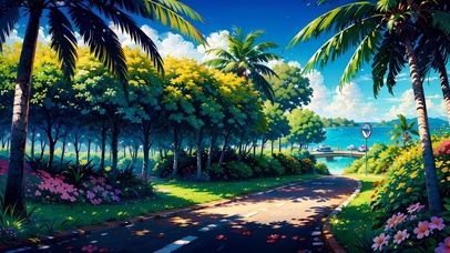 夏日通往海的道路