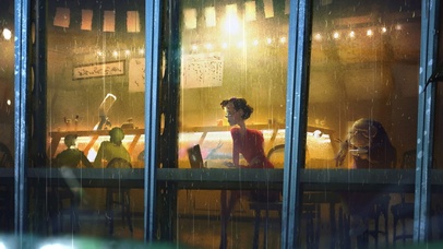 雨夜咖啡店