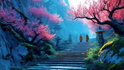 山寺桃花始盛开