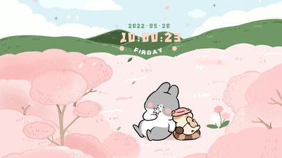 超可爱粉红小兔兔